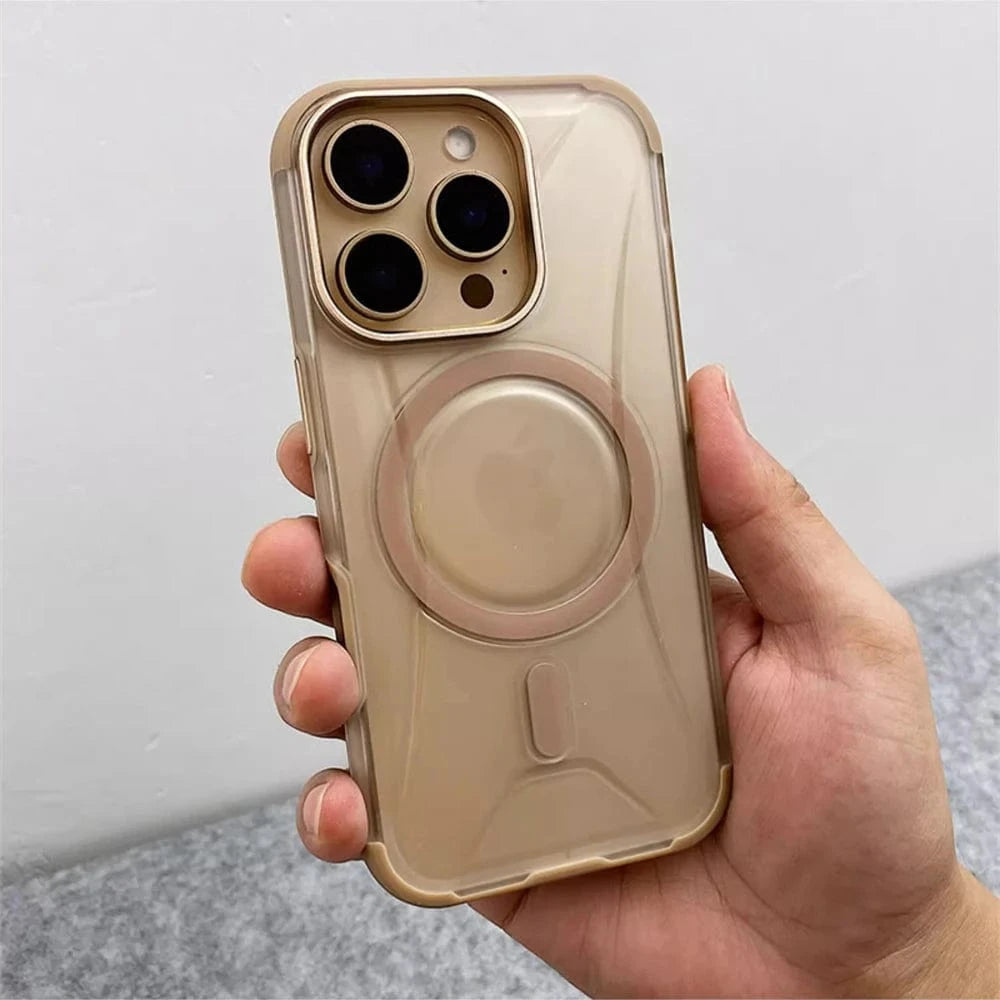 Coque iPhone MagSafe antichoc protection caméra métal