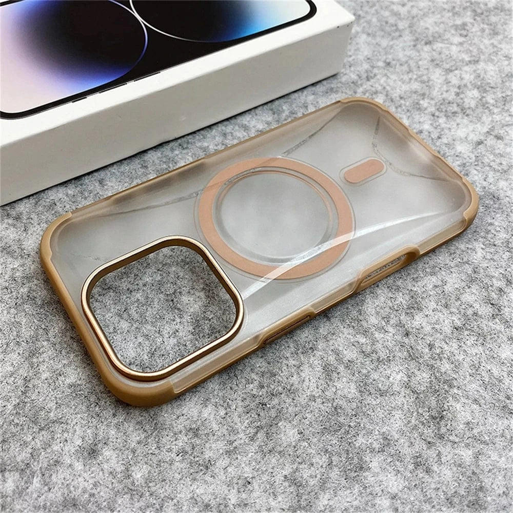 Coque iPhone MagSafe antichoc protection caméra métal