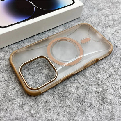 Coque iPhone MagSafe antichoc protection caméra métal