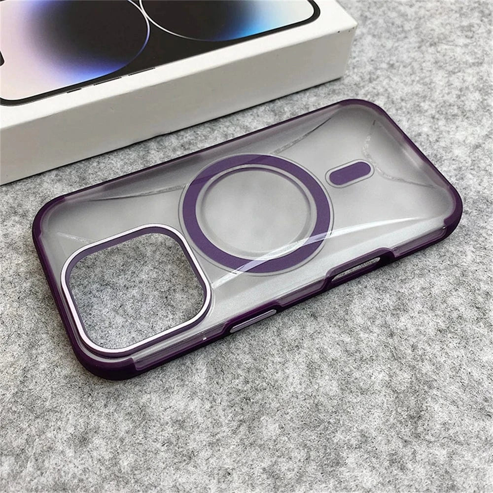 Coque iPhone MagSafe antichoc protection caméra métal