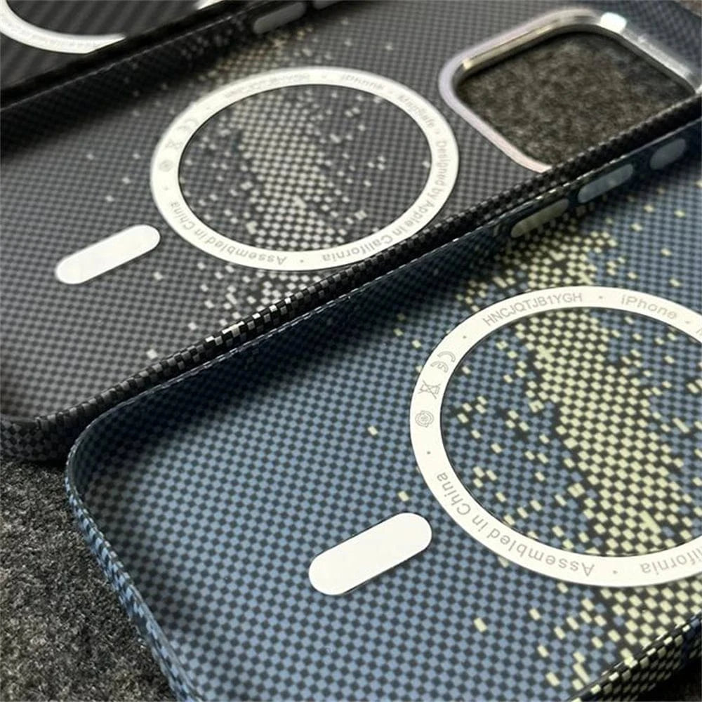 Coque iPhone MagSafe fibre de carbone