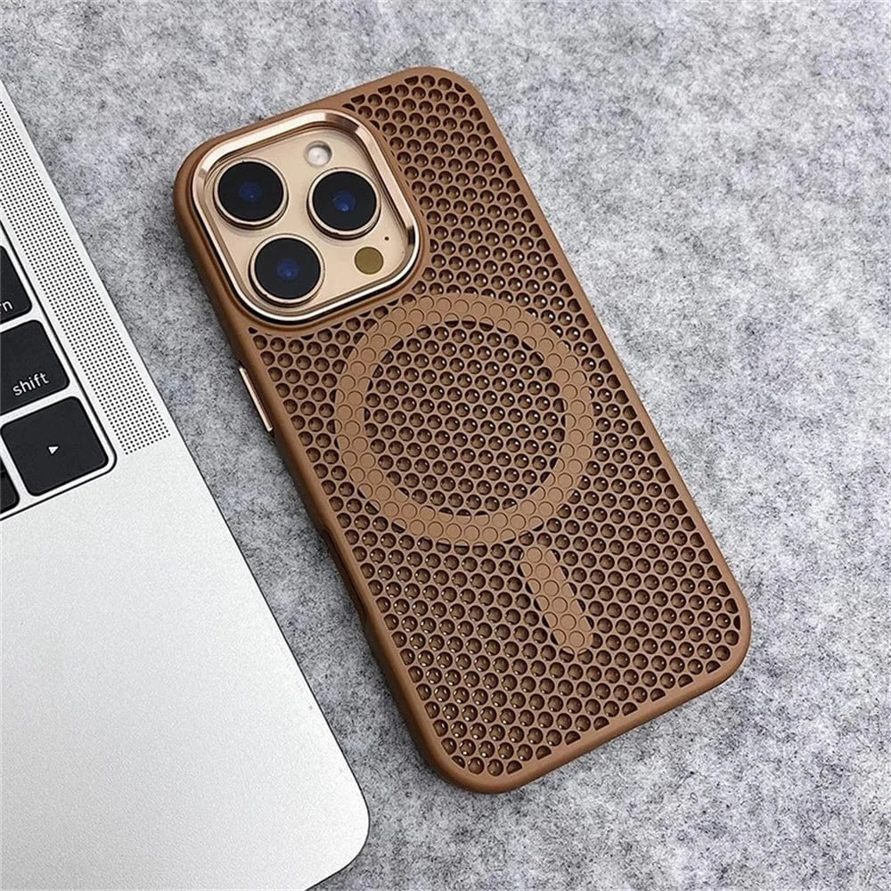 Coque iPhone MagSafe nid d'abeille antichoc