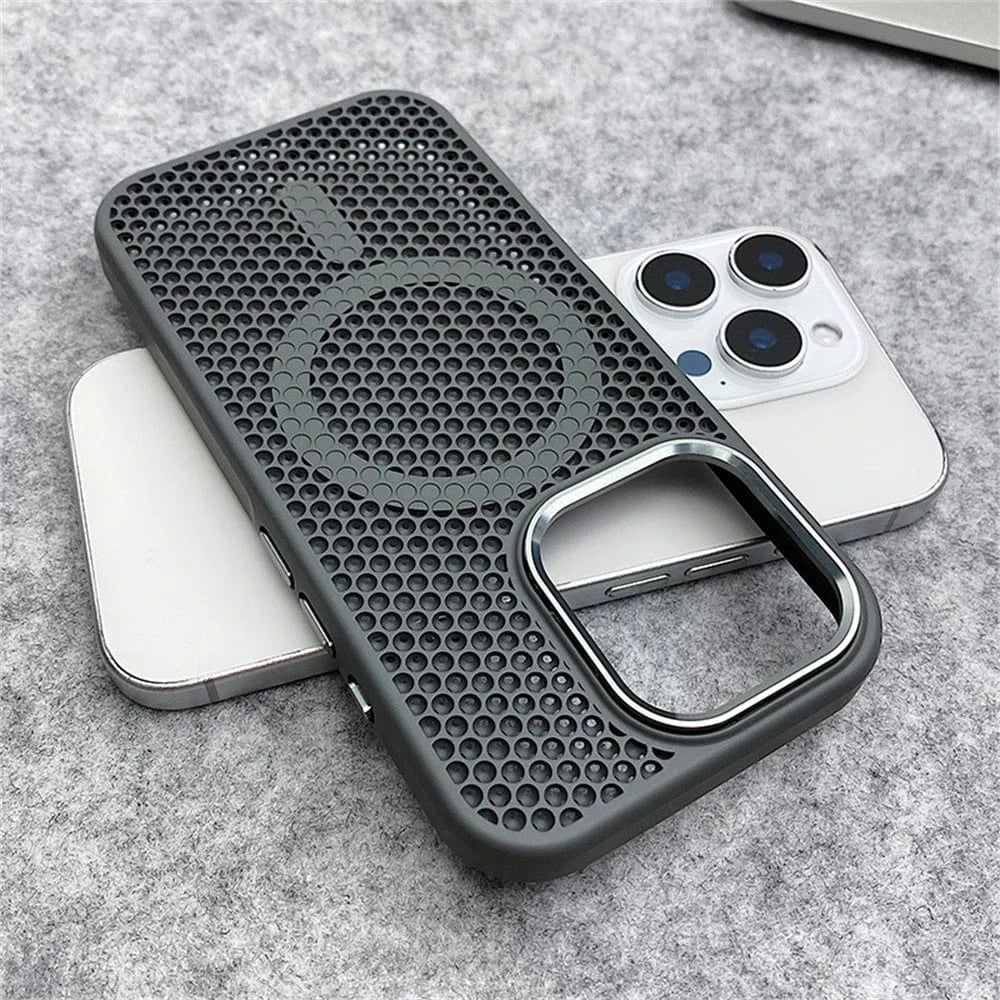 Coque iPhone MagSafe nid d'abeille antichoc