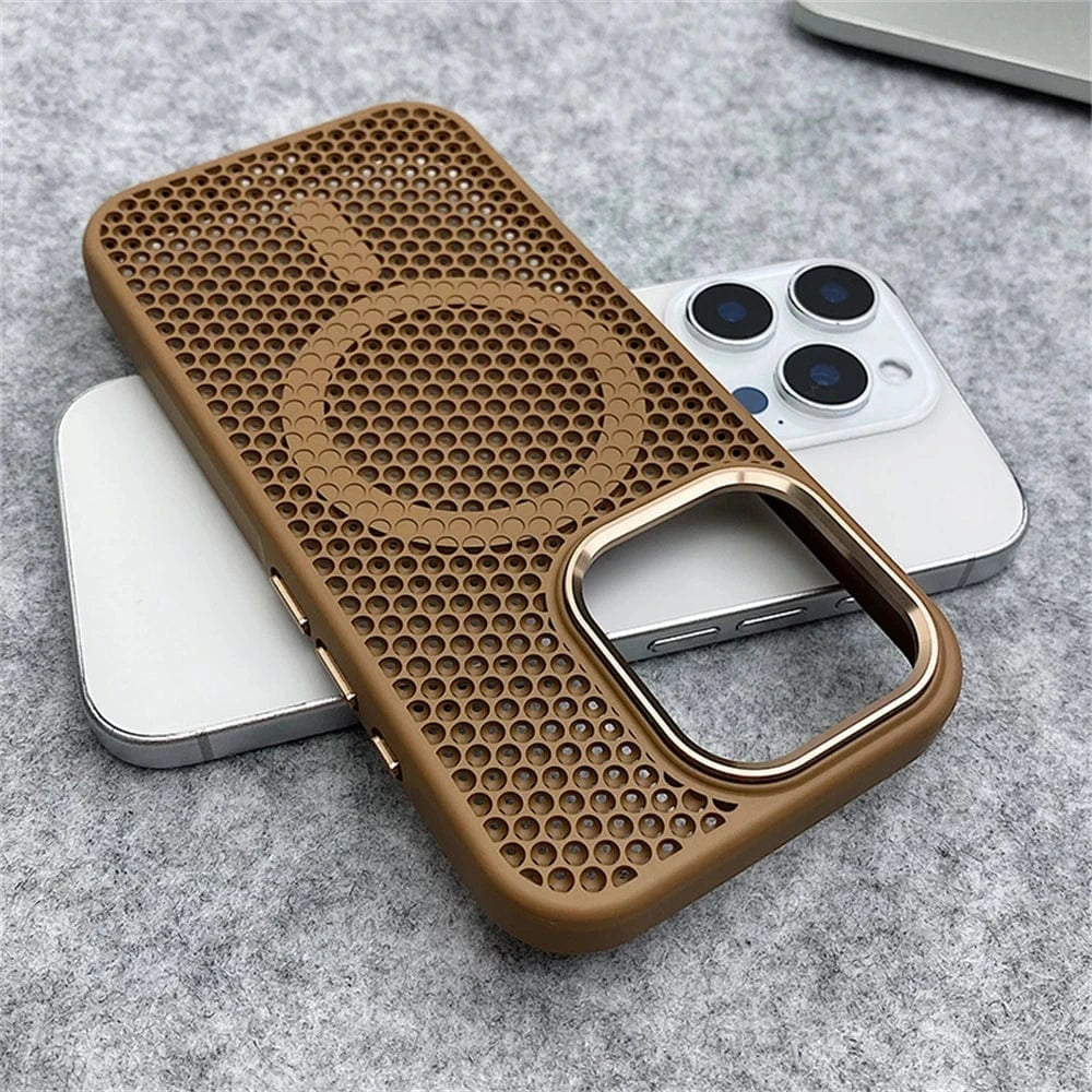 Coque iPhone MagSafe nid d'abeille antichoc