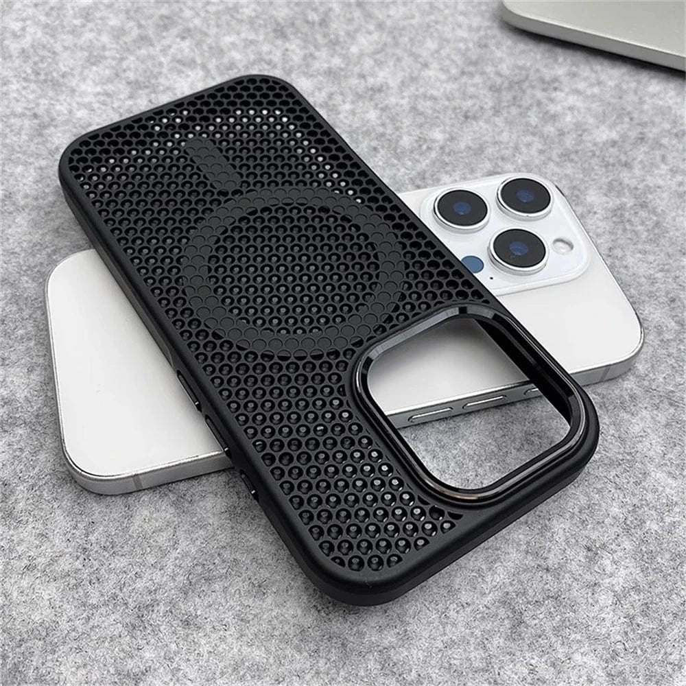 Coque iPhone MagSafe nid d'abeille antichoc
