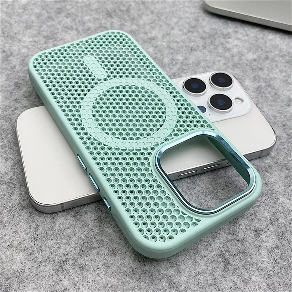 Coque iPhone MagSafe nid d'abeille antichoc
