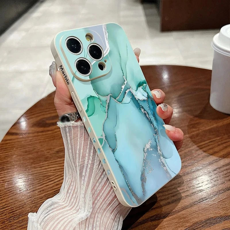 Coque iPhone marbre coloré antichoc