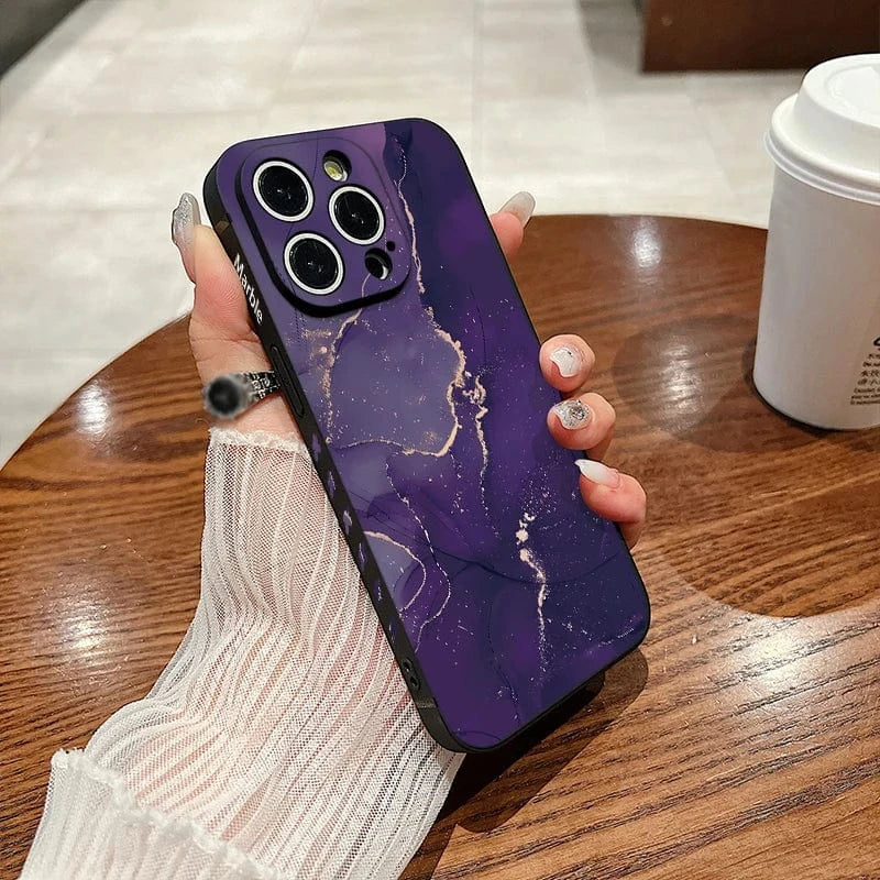 Coque iPhone marbre coloré antichoc
