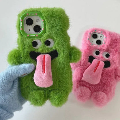 Coque iPhone monstre en fourrure