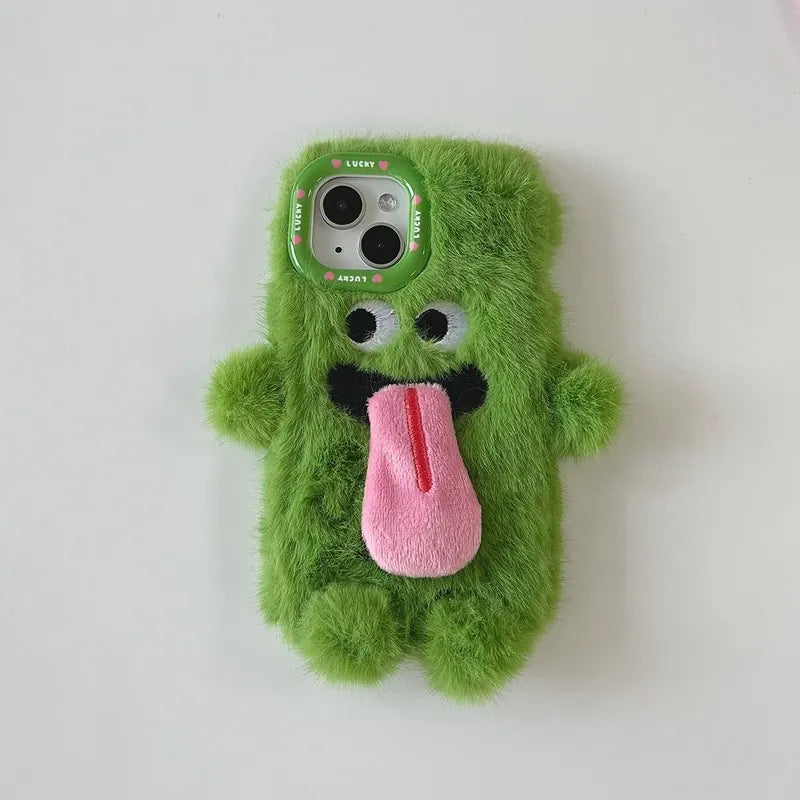 Coque iPhone monstre en fourrure