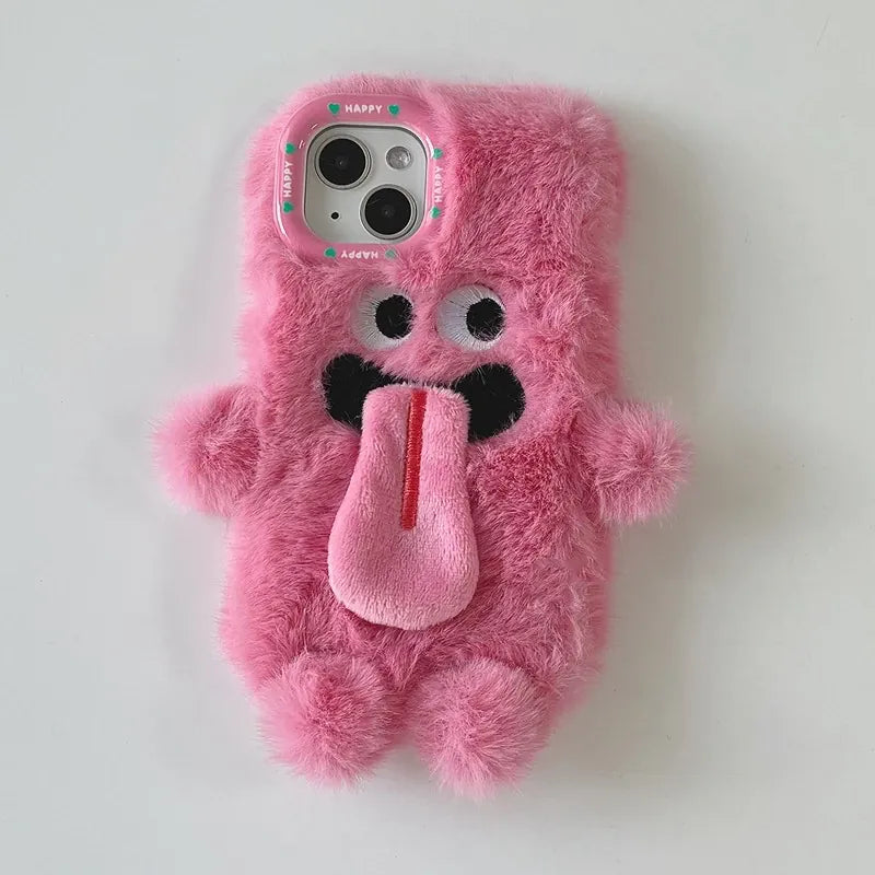 Coque iPhone monstre en fourrure