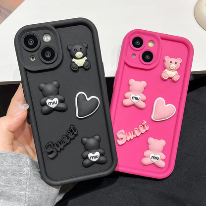 Coque iPhone ourson mignon silicone