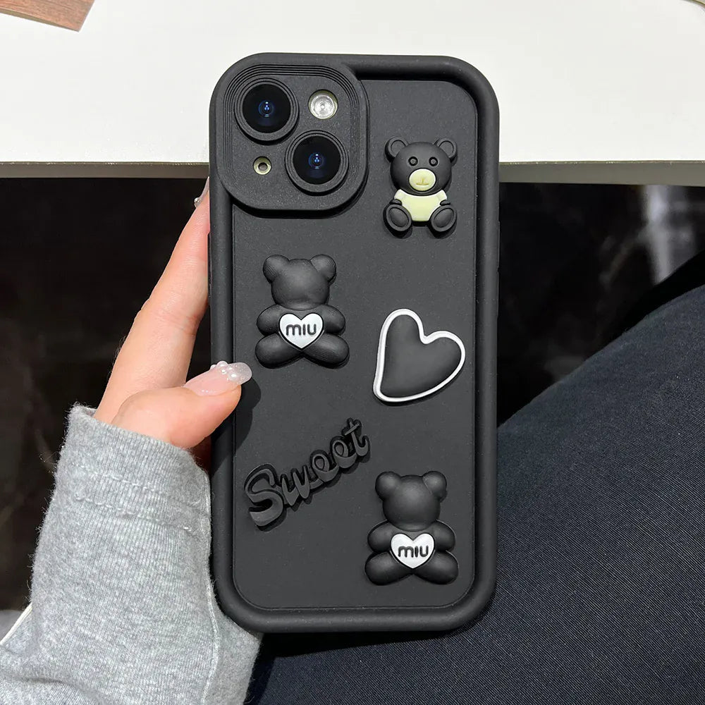 Coque iPhone ourson mignon silicone