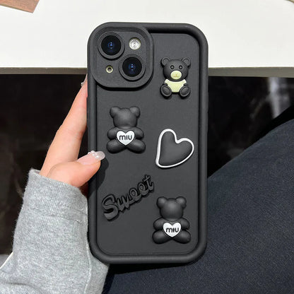 Coque iPhone ourson mignon silicone