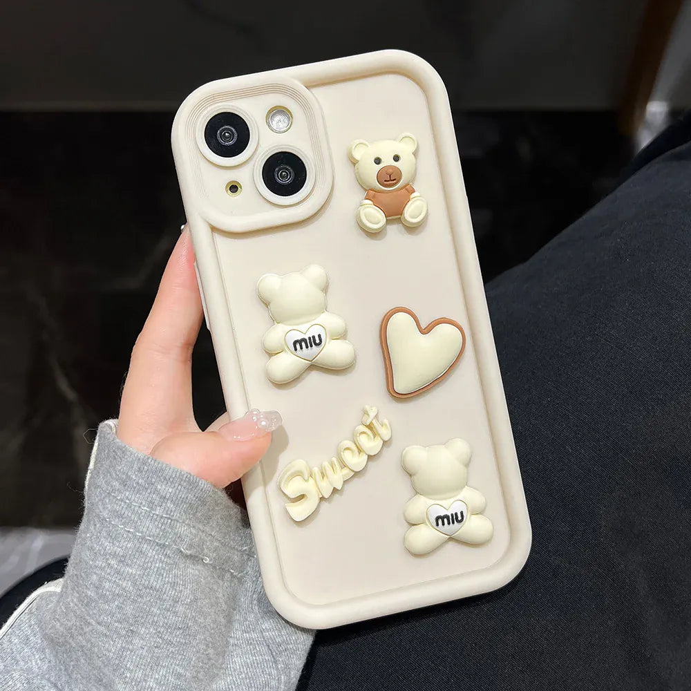 Coque iPhone ourson mignon silicone