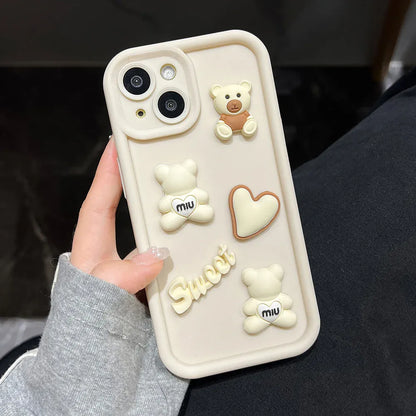 Coque iPhone ourson mignon silicone