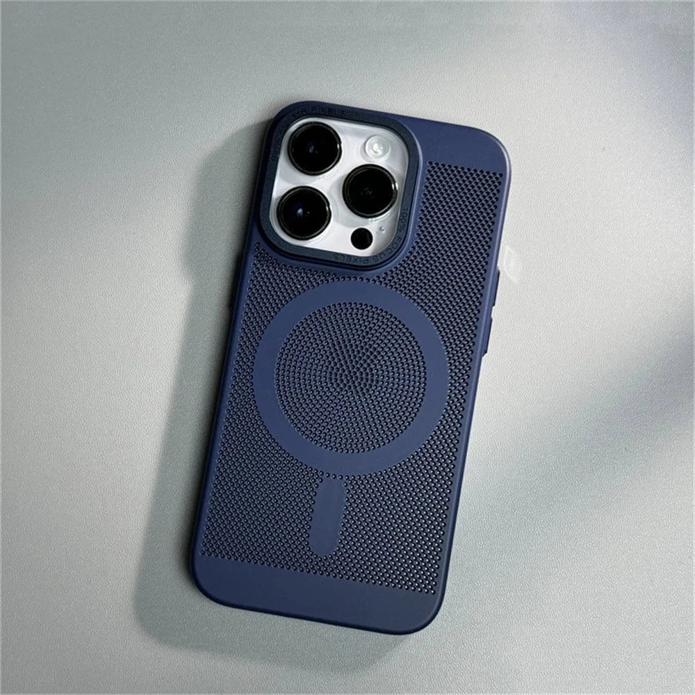 Coque iPhone perforée anti-chaleur MagSafe