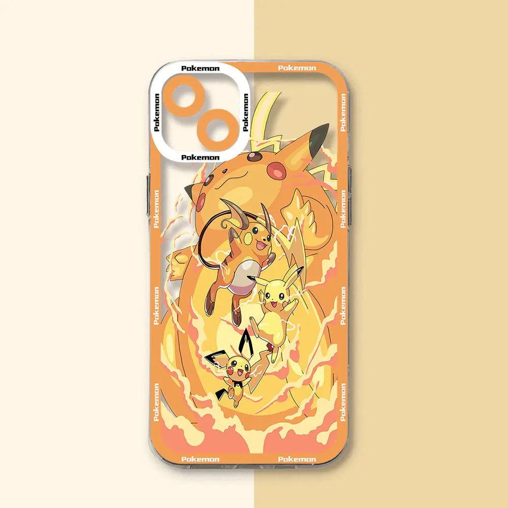 Coque iPhone Pokémon Pikachu transparente