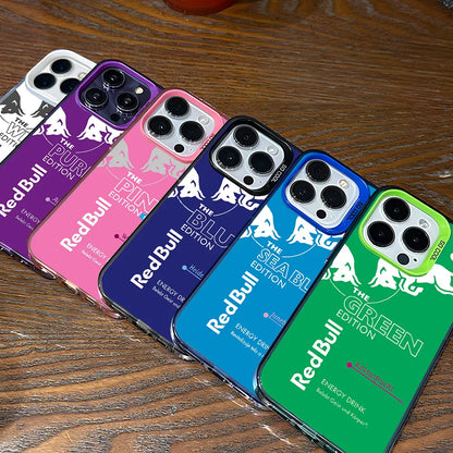 Coque iPhone Red Bull argent mat