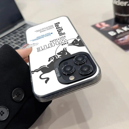 Coque iPhone Red Bull argent mat