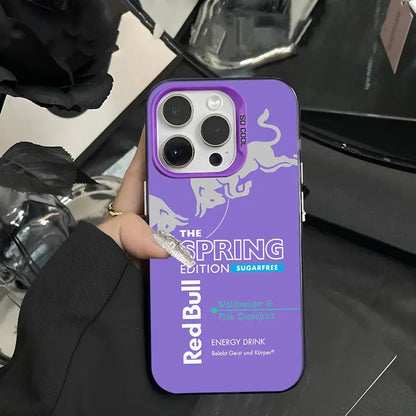 Coque iPhone Red Bull argent mat