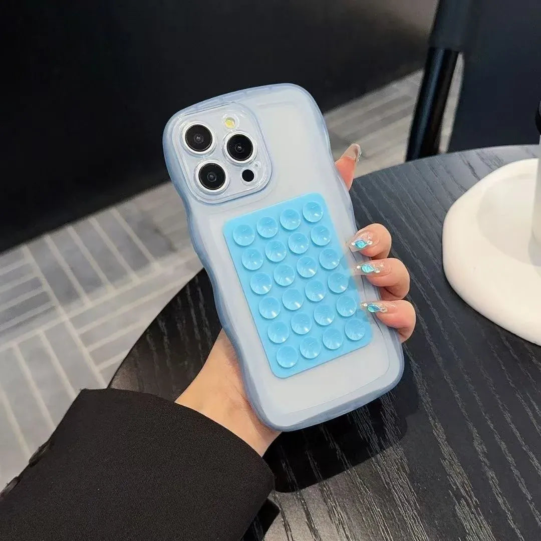 Coque iPhone transparente support ventouse antichoc