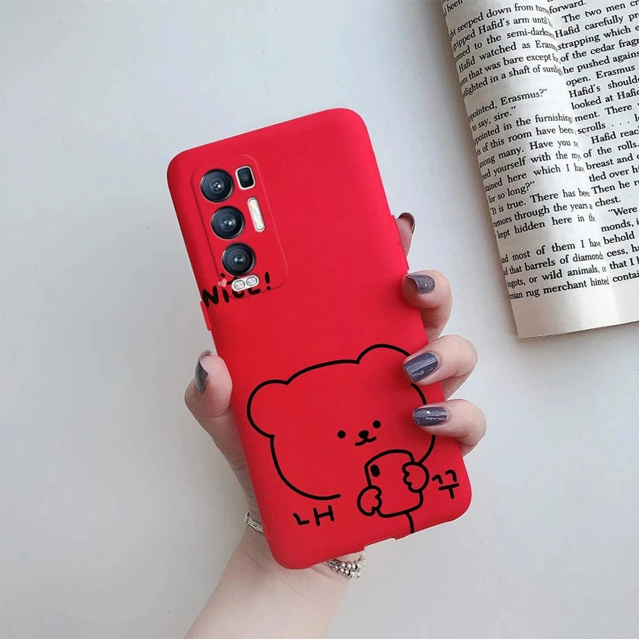 Coque OPPO Find X3 Neo silicone ourson