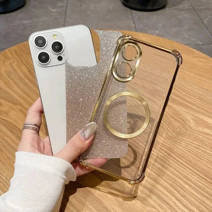 Coque OPPO transparente pailletée antichoc souple