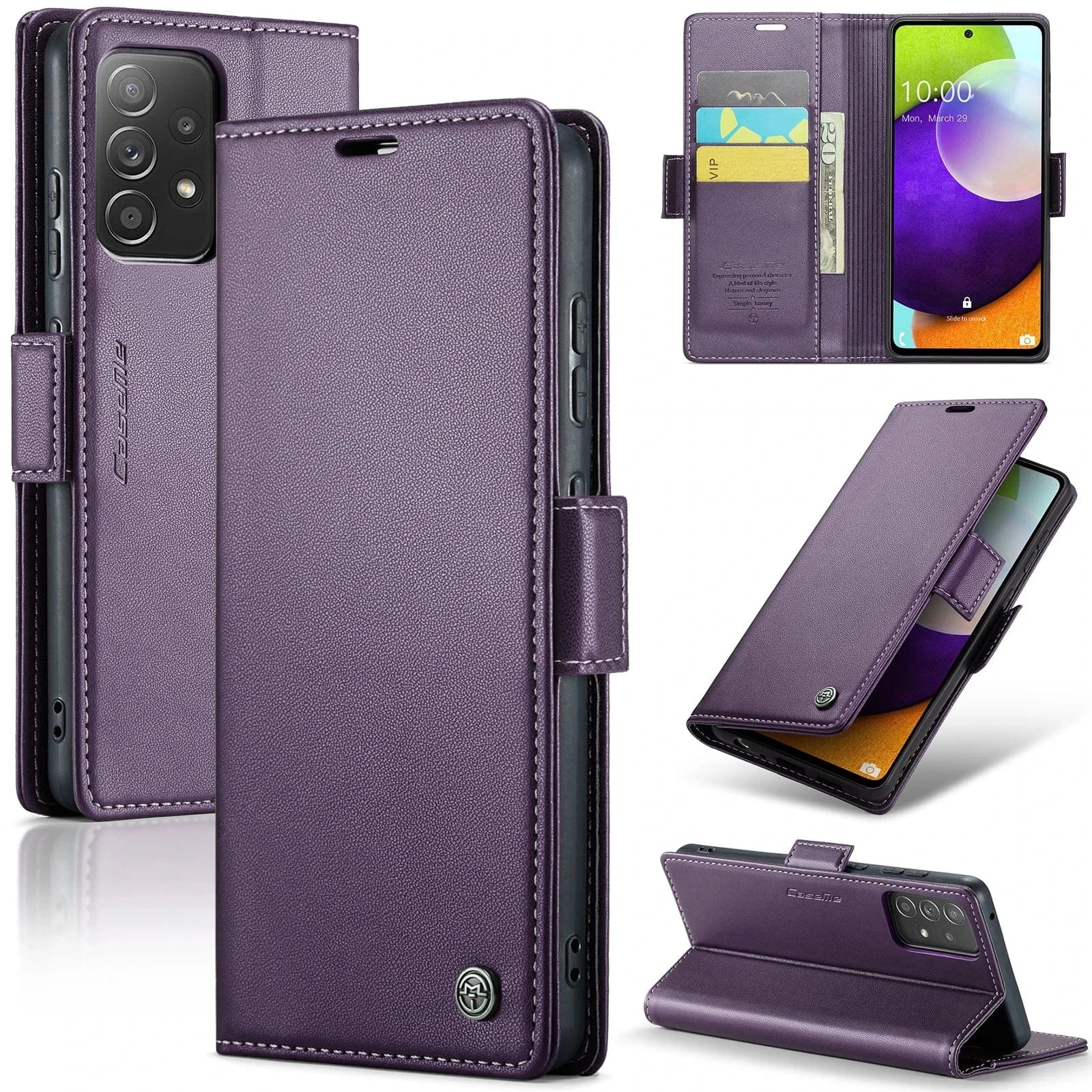 Coque portefeuille en cuir Samsung Galaxy A