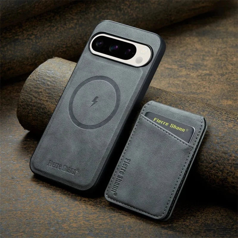 Coque portefeuille magnétique cuir Google Pixel