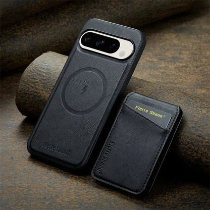 Coque portefeuille magnétique cuir Google Pixel