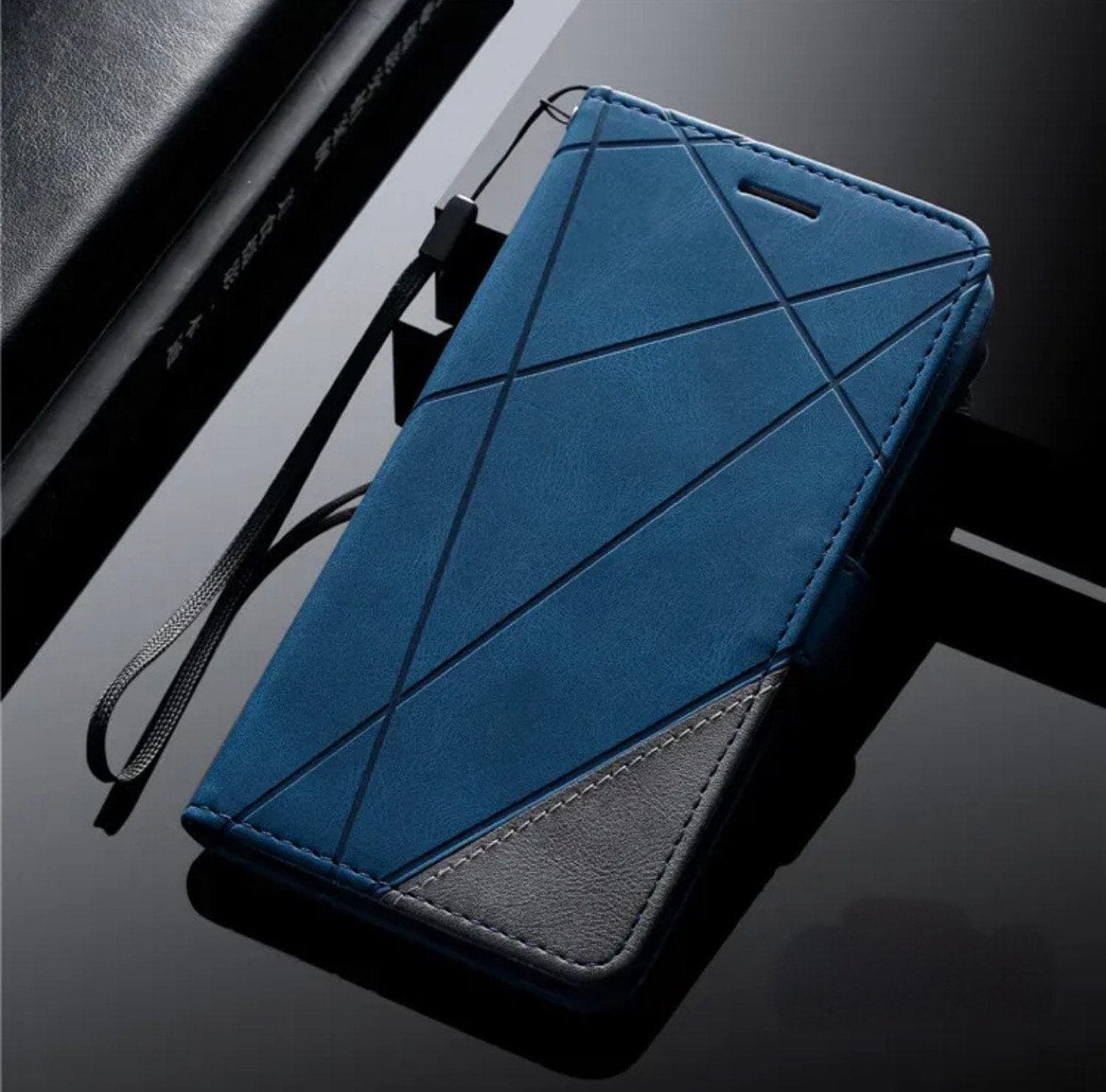 Coque portefeuille similicuir magnétique avec support Motorola