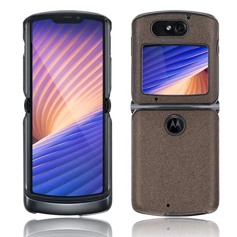 Coque rigide Motorola Razr 5G simili cuir