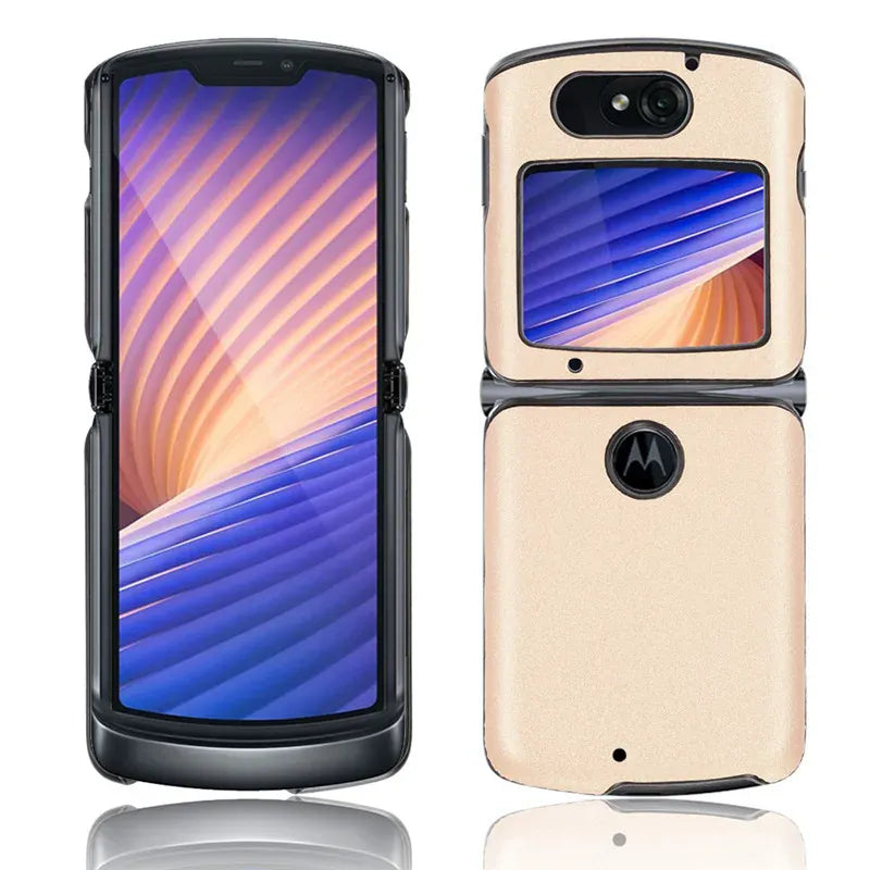 Coque rigide Motorola Razr 5G simili cuir