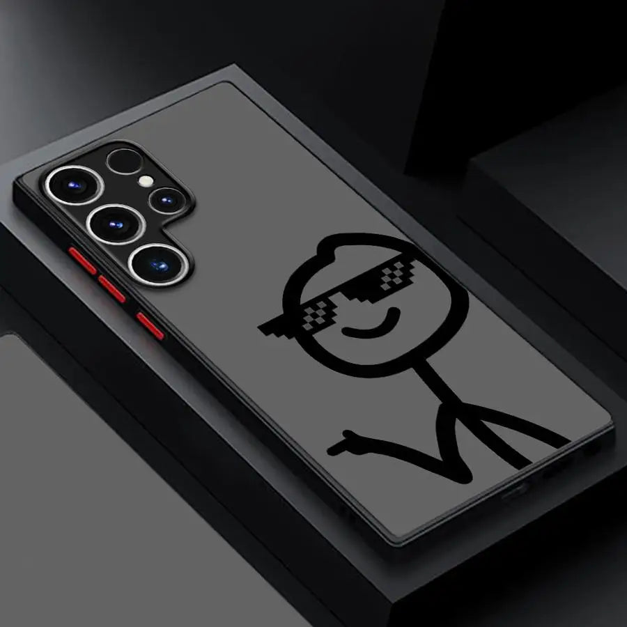 Coque Samsung Galaxy motif bonhomme bâton silicone