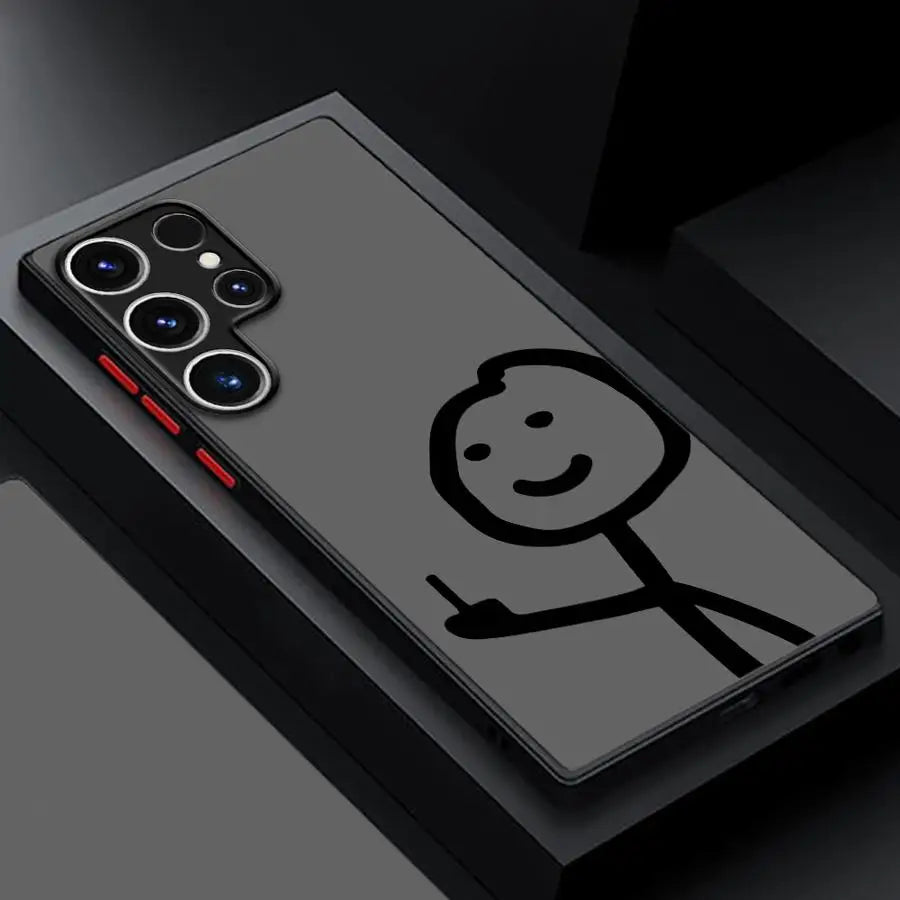 Coque Samsung Galaxy motif bonhomme bâton silicone