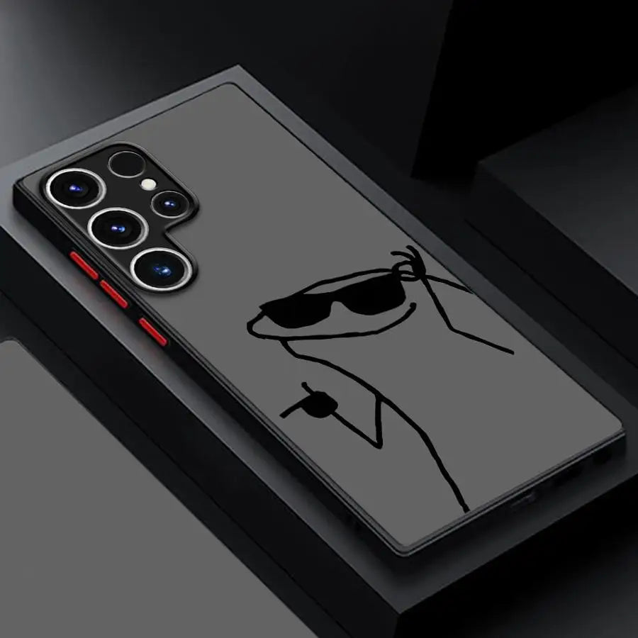 Coque Samsung Galaxy motif bonhomme bâton silicone