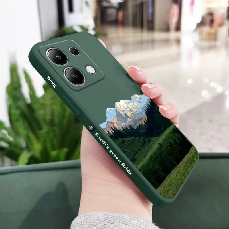 Coque silicone liquide montagne Xiaomi Redmi Note
