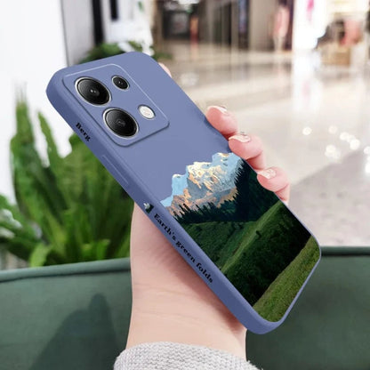 Coque silicone liquide montagne Xiaomi Redmi Note