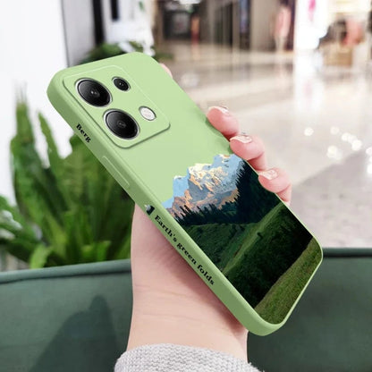 Coque silicone liquide montagne Xiaomi Redmi Note