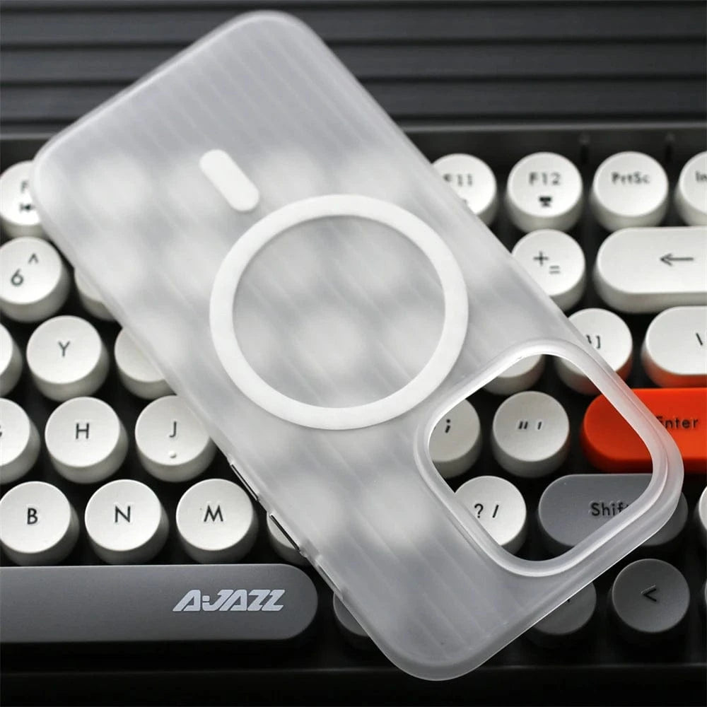 Coque transparente MagSafe rigide iPhone 12-16